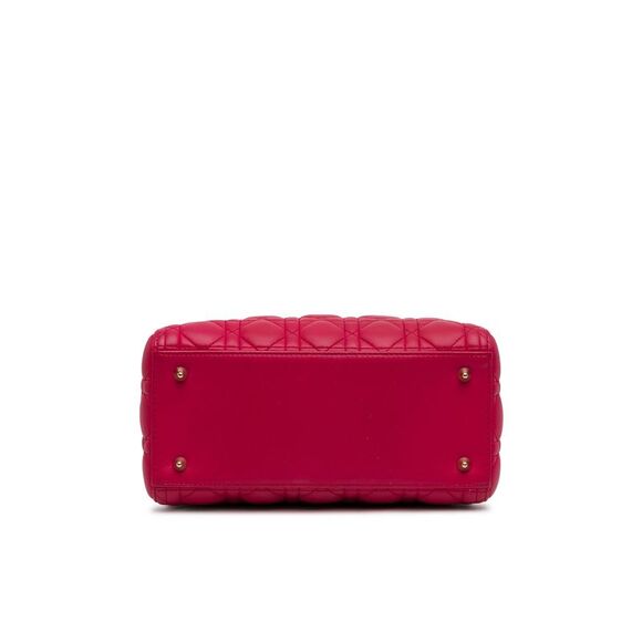 Pre Loved Dior Medium Lambskin Cannage Lady - Picture 4 of 8